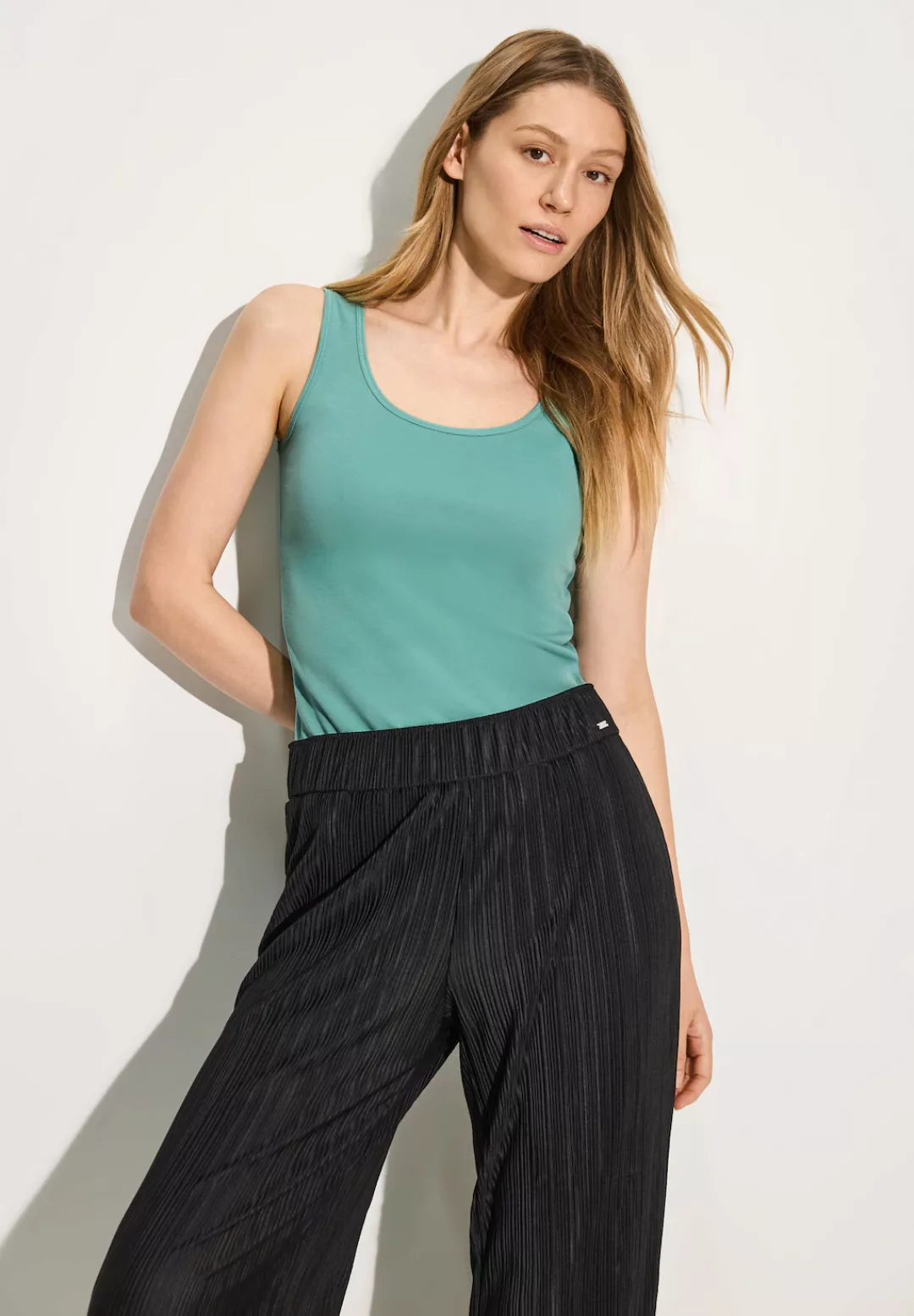 Cecil Trägertop Cecil Basic Top in Unifarbe in Adriatic Green (1-tlg) Nicht günstig online kaufen