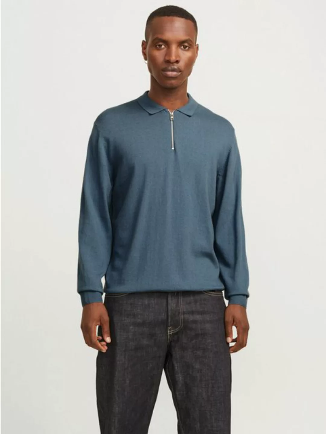 Jack & Jones Polokragenpullover "JJEEMIL KNIT POLO HALF ZIP LS NOOS", mit P günstig online kaufen