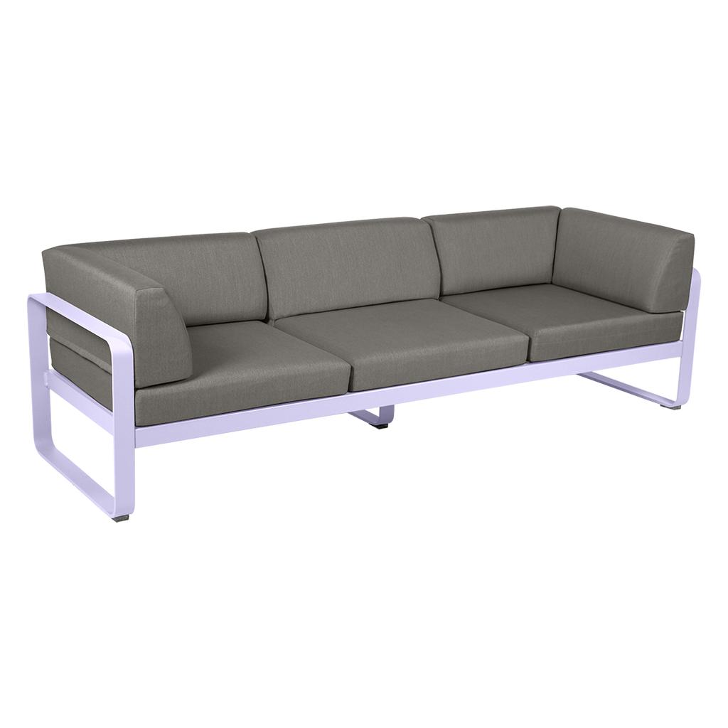 Bellevie 3-Sitzer Club Sofa Outdoor D1 Marshmallow B8 Taupegrau günstig online kaufen