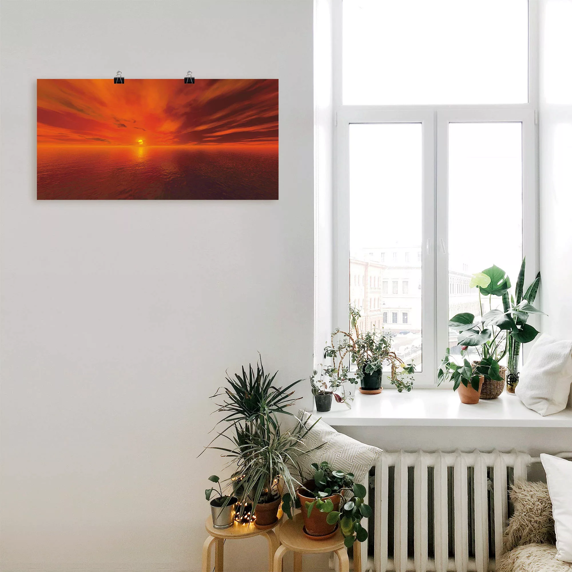 Artland Poster »Sonnenuntergang am Meer«, Sonnenaufgang & -untergang, (1 St günstig online kaufen