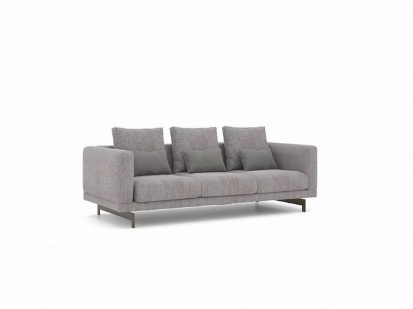 JVmoebel 3-Sitzer Grau Sofa Dreisitzer Wohnzimmer Modern Design Luxus Polst günstig online kaufen
