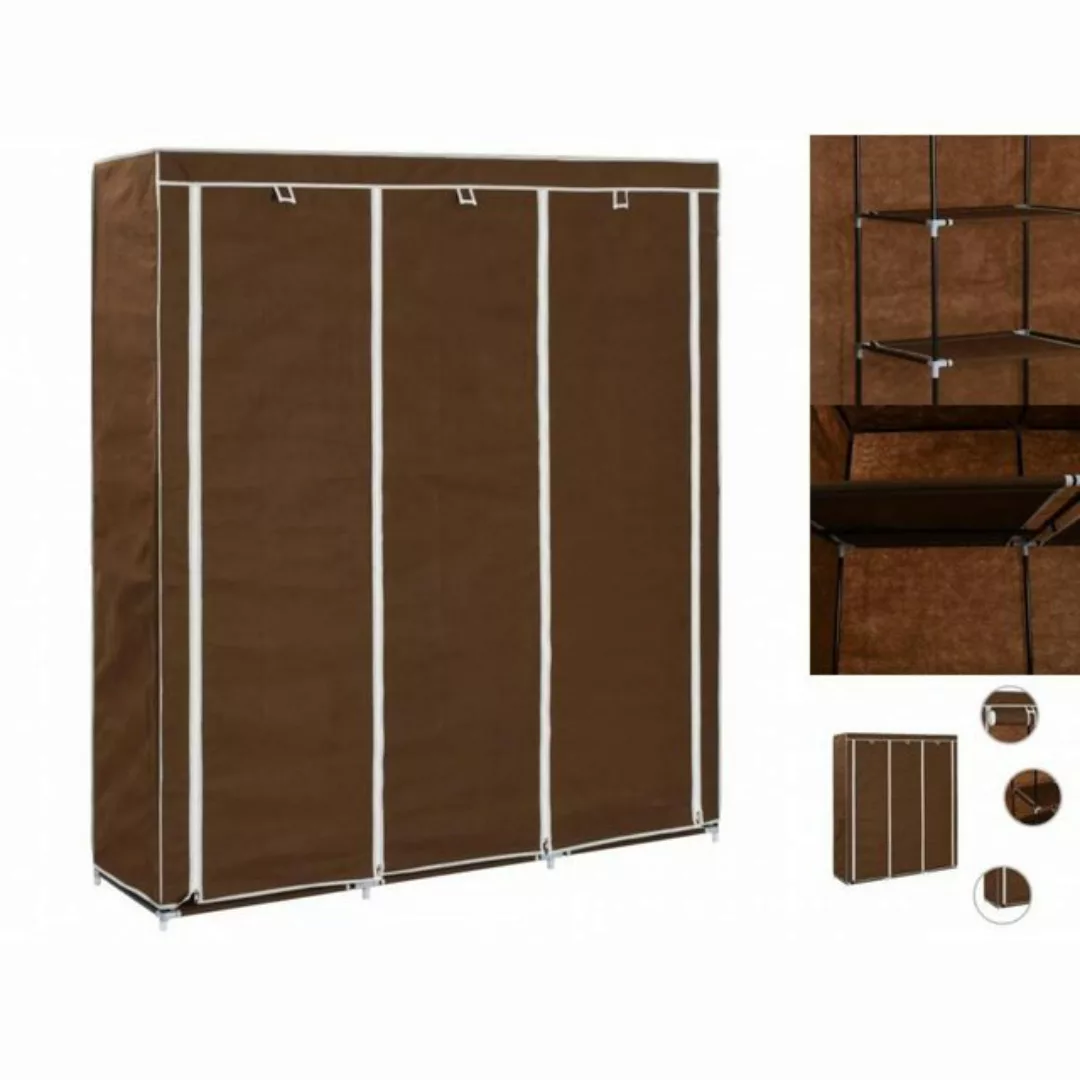 vidaXL Kleiderschrank Kleiderschrank mit Fächern und Stangen Braun 150x45x1 günstig online kaufen