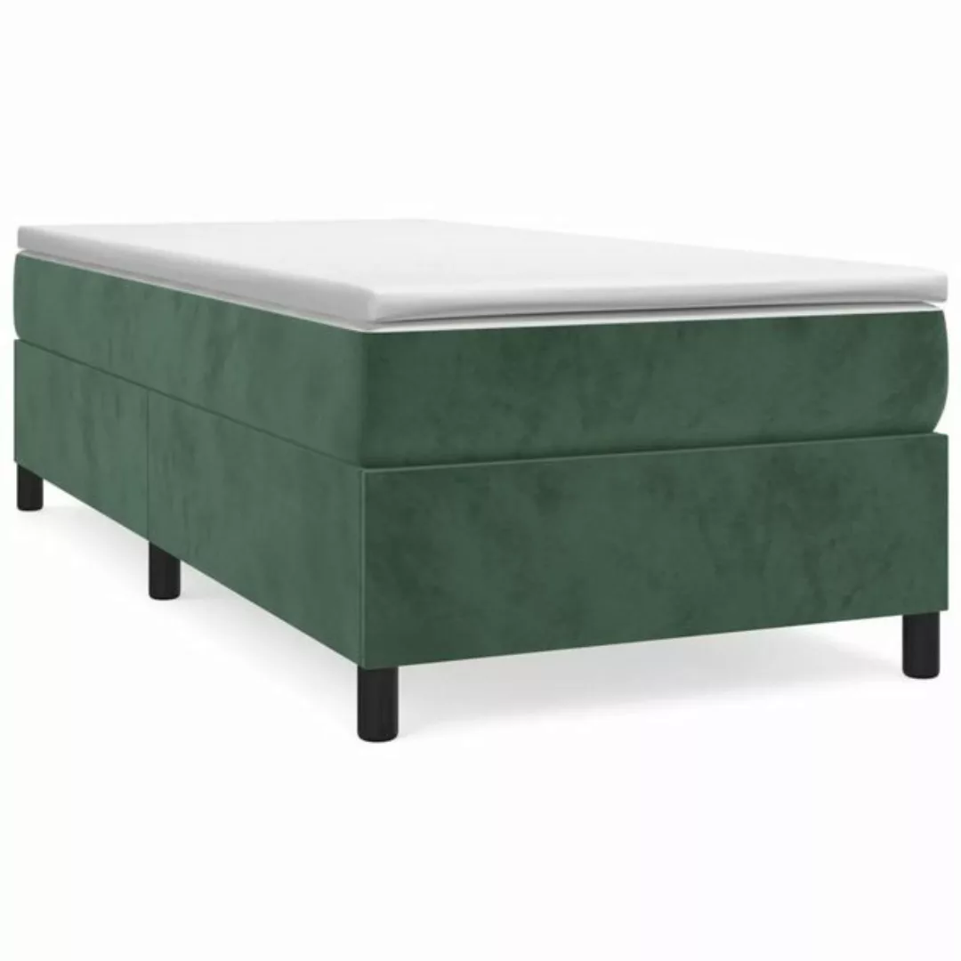 furnicato Bett Bettgestell ohne Matratze Dunkelgrün 90x200 cm Samt (1-tlg) günstig online kaufen