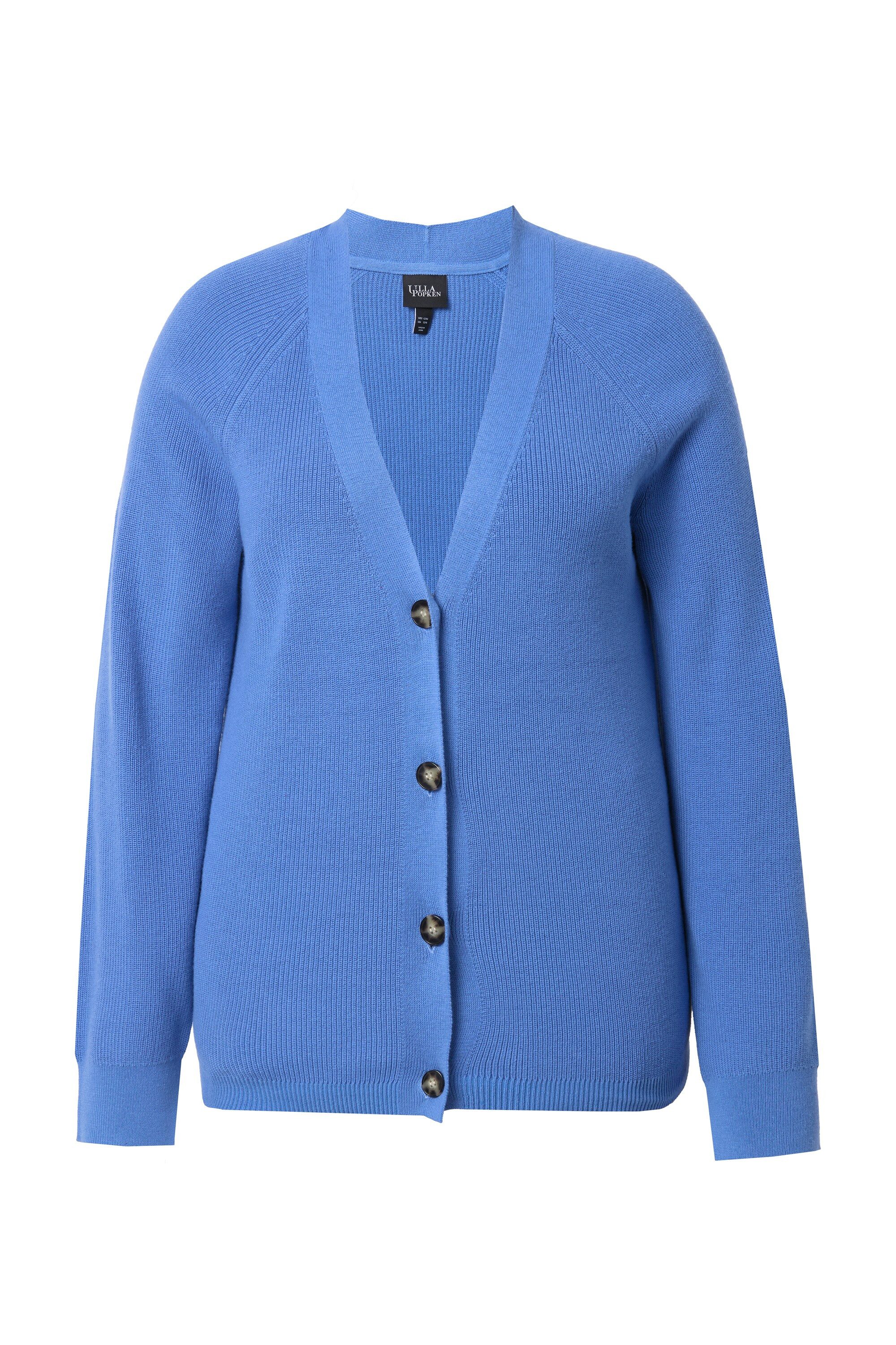 Ulla Popken Cardigan Strickjacke Knöpfe V-Ausschnitt günstig online kaufen