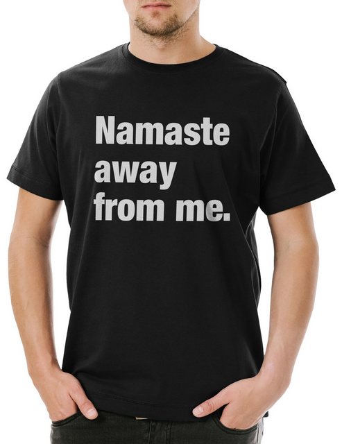 Urban Backwoods Print-Shirt Namaste Away From Me Herren T-Shirt Pessimismus günstig online kaufen