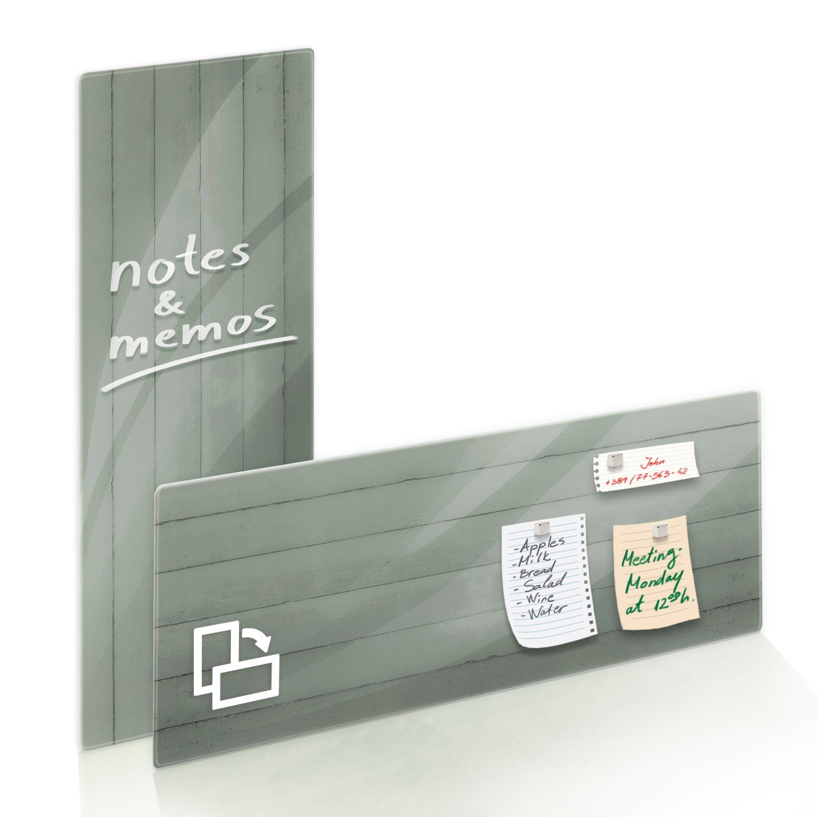 Karat Memoboard Design-Glas-Memoboard, Inkl. Magnete & günstig online kaufen