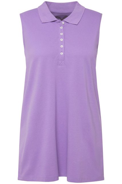 Ulla Popken Poloshirt Polotop Regular Polokragen ärmellos günstig online kaufen