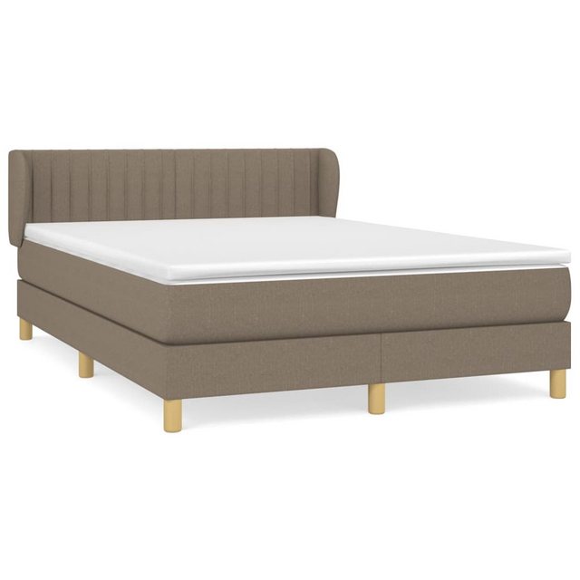 Vidaxl Boxspringbett Mit Matratze Taupe 140x200 Cm Stoff günstig online kaufen