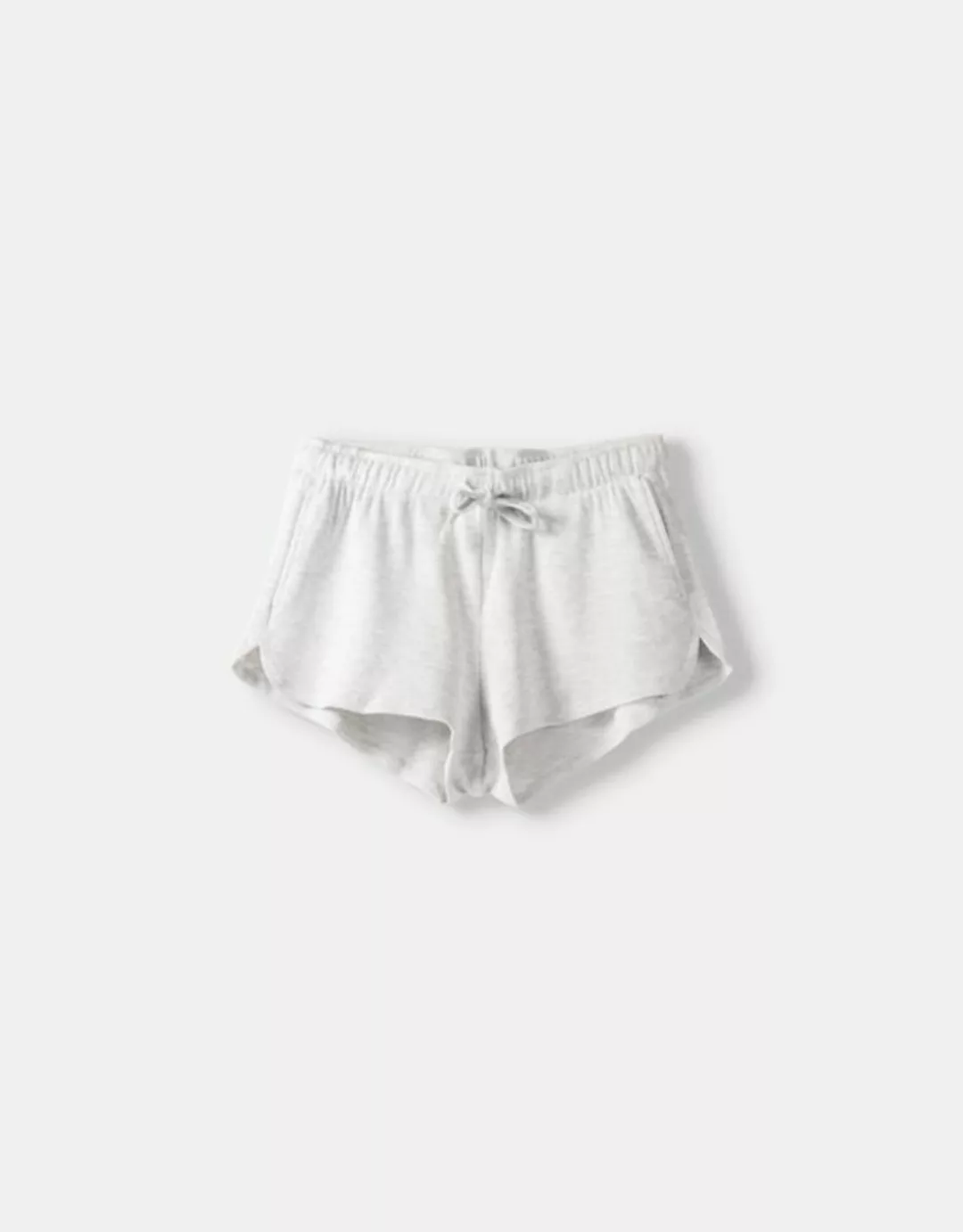 Bershka Shorts Aus Waffelgewebe Bskteen L Grau günstig online kaufen