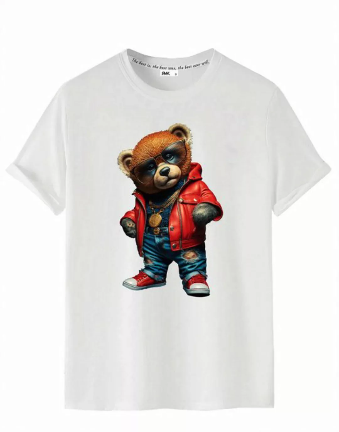 RMK T-Shirt Herren Shirt Sommer Teddybär Bär Bear aus Baumwolle günstig online kaufen