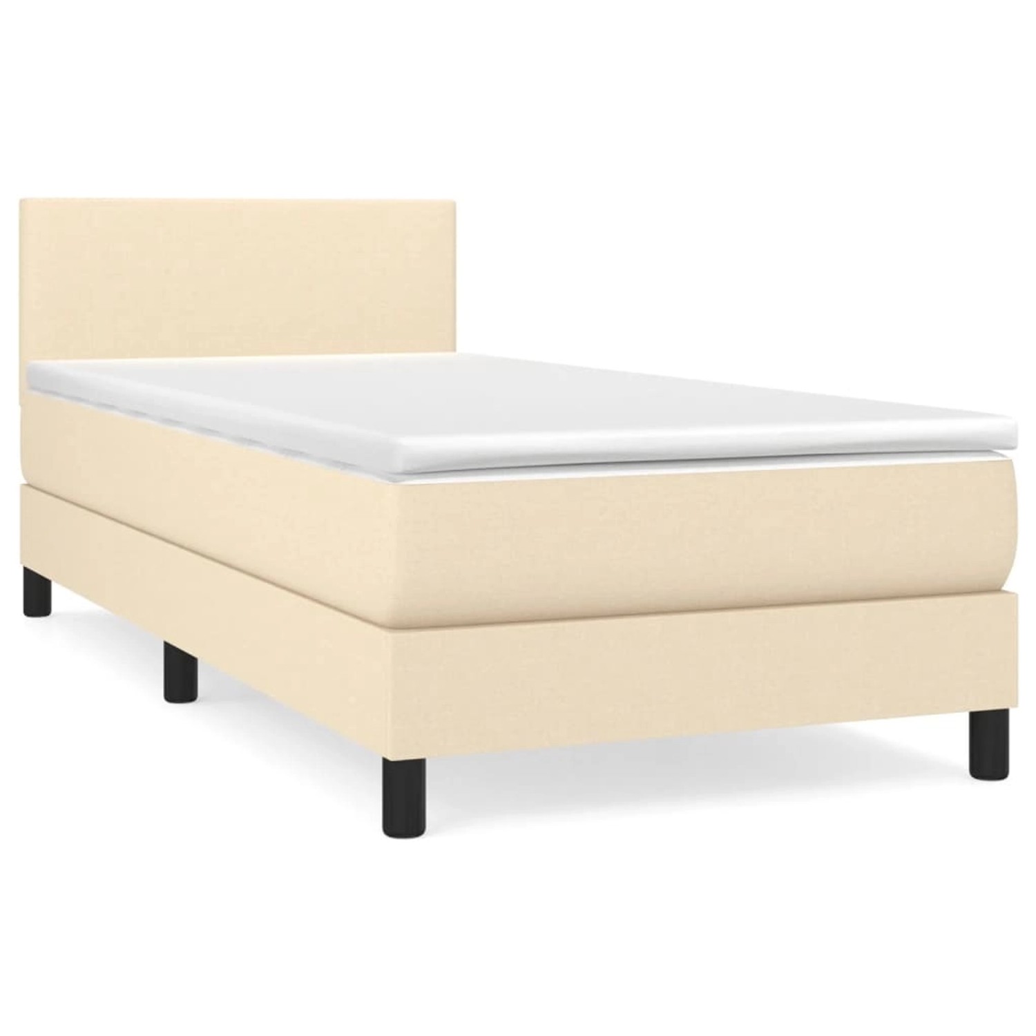 vidaXL Boxspringbett mit Matratze Creme 90x190 cm Stoff1380330 günstig online kaufen