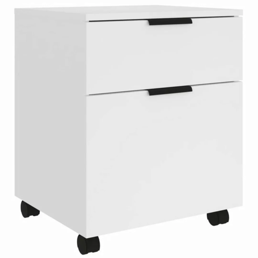 Vidaxl Mobiler Aktenschrank Mit Rollen Weiß 45x38x54 Cm Holzwerkstoff günstig online kaufen