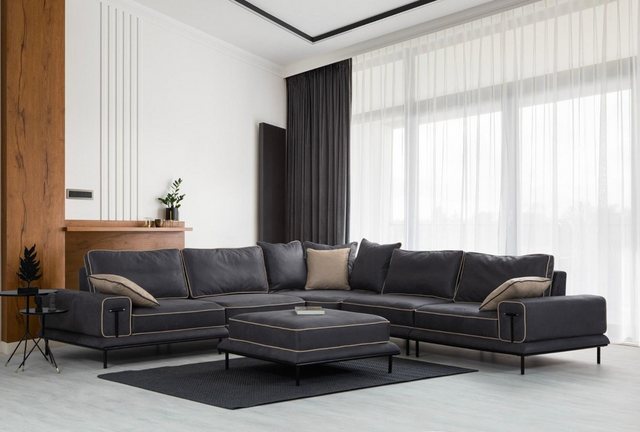 Xlmoebel Ecksofa Neues 2-teiliges Set mit zeitgemäßer Wohnlandschaft und, H günstig online kaufen