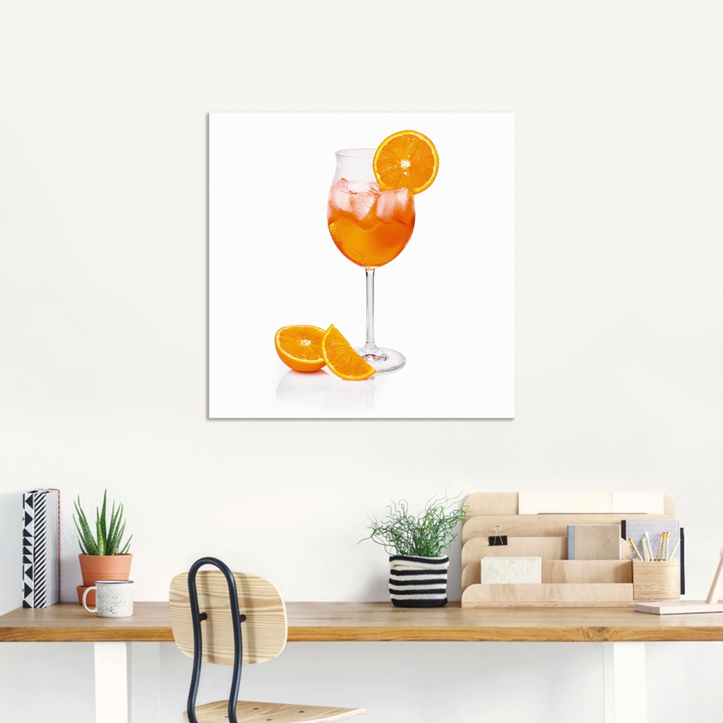 Artland Wandbild "Aperol Spritz mit einer Scheibe Orange", Getränke, (1 St. günstig online kaufen