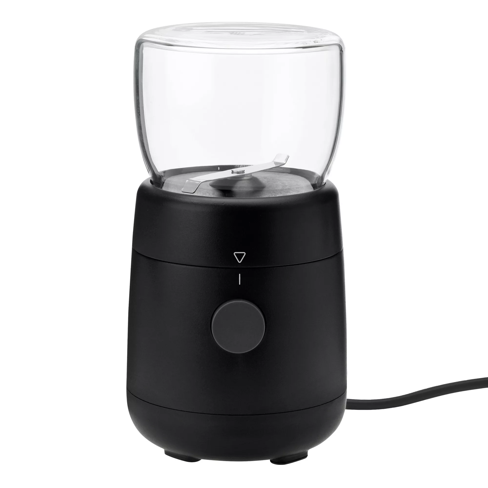 Stelton - Foodie Elektrische Kaffeemühle - schwarz/Borosilikatglas/H 18,2cm günstig online kaufen