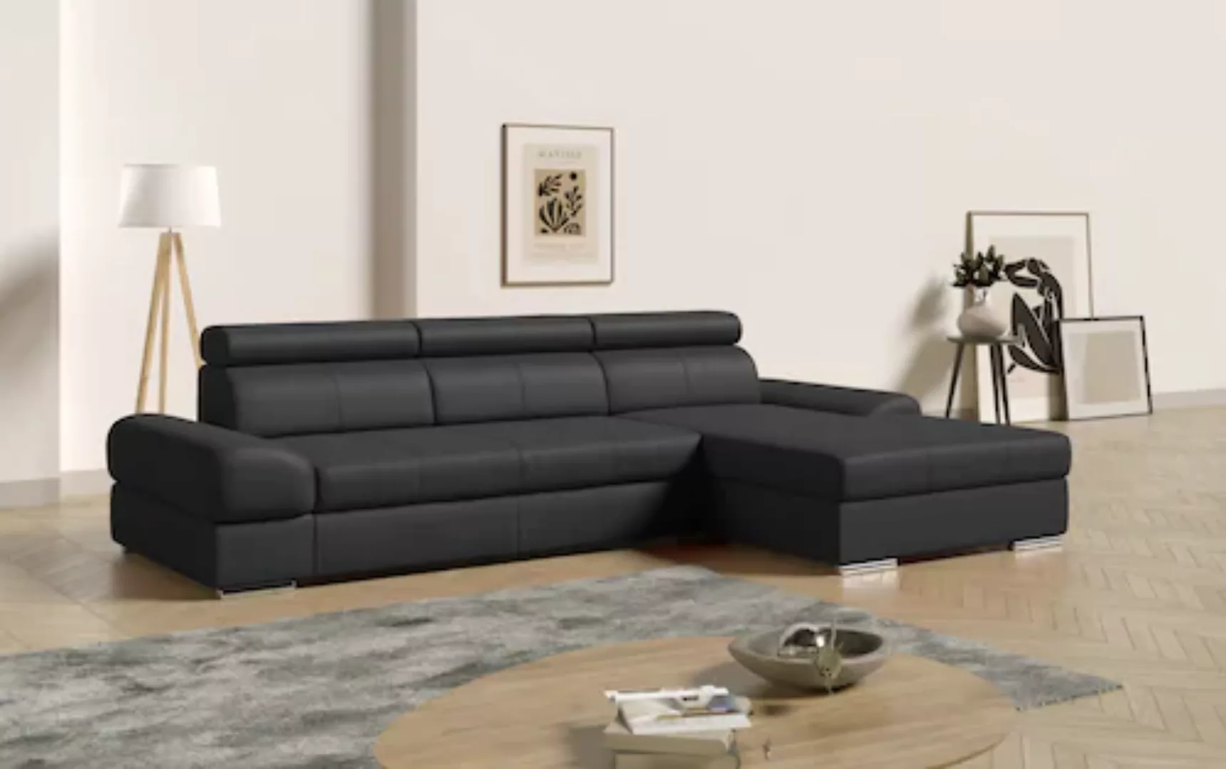 sit&more Ecksofa Broadway, mit verstellbaren Kopfteilen, wahlweise mit Bett günstig online kaufen