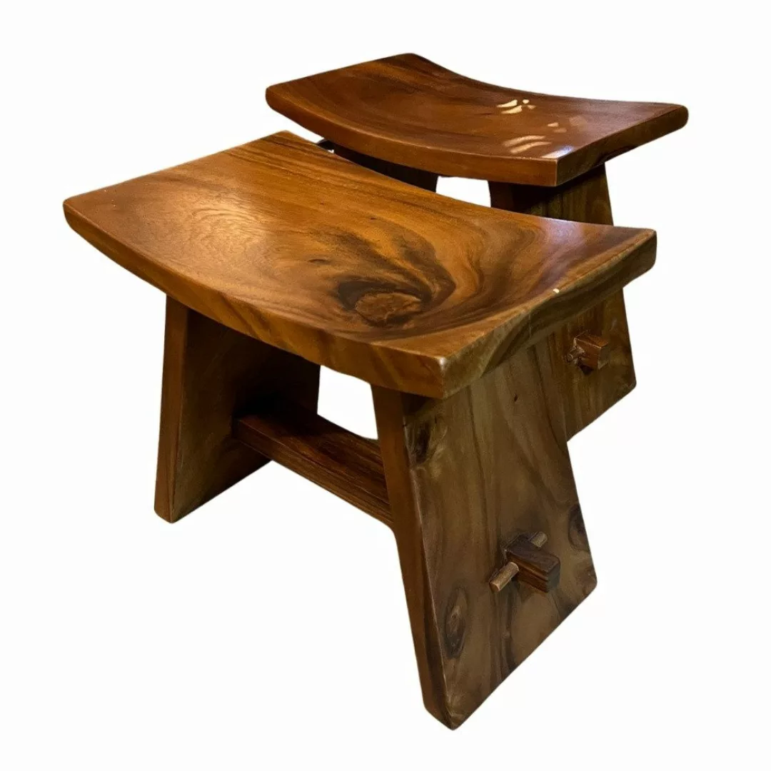 LebensWohnArt Sitzhocker Massiver Suarholz-Hocker ZEN 50cm günstig online kaufen