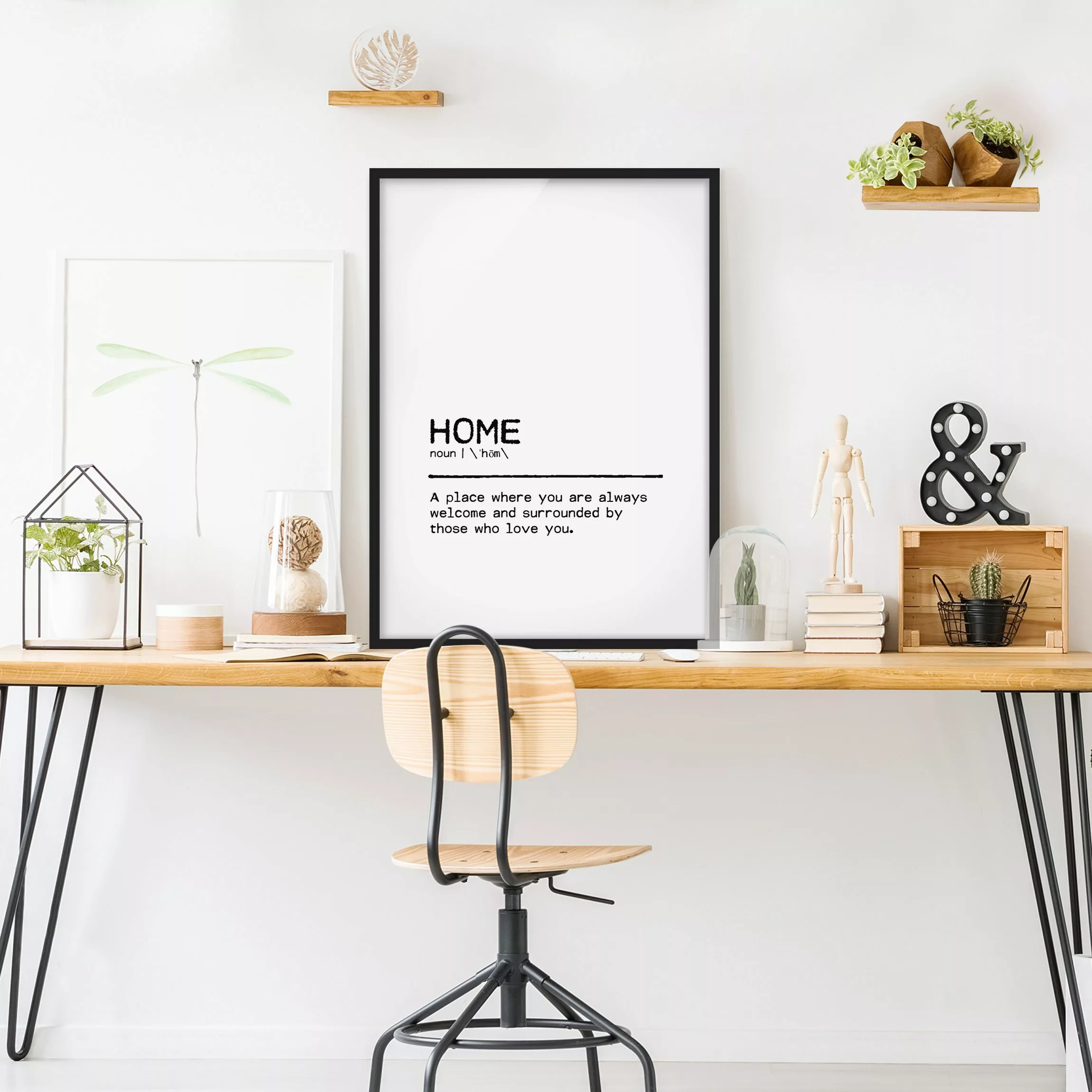 Bild mit Rahmen Definition Home Welcome günstig online kaufen