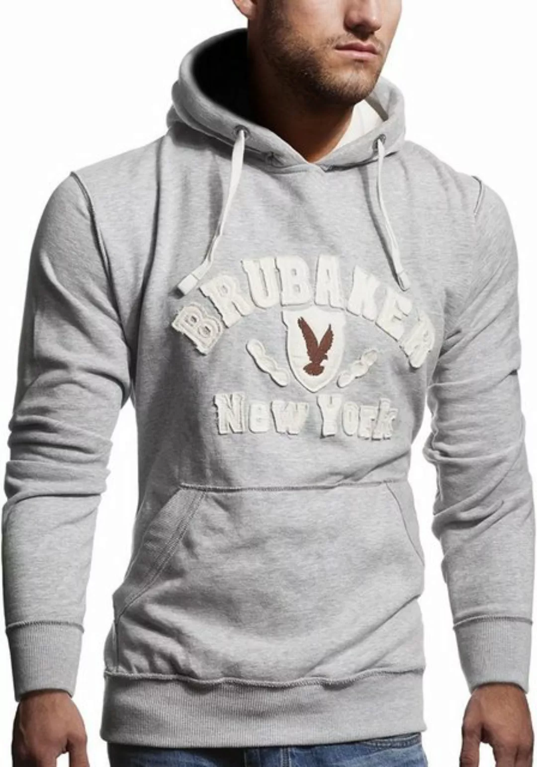 BRUBAKER Kapuzensweatshirt Herren Sweatshirt mit Kapuze - New York Eagle (1 günstig online kaufen