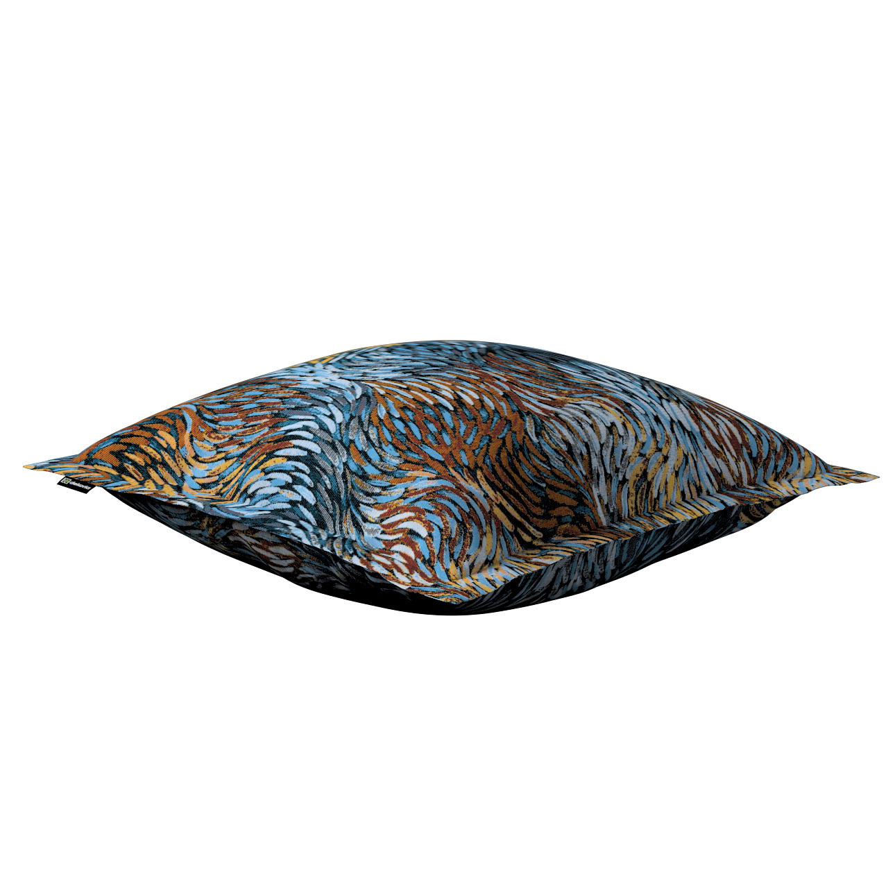Kissenhülle Mona mit Stehsaum, blau- orange, 45 x 45 cm, Intenso Premium (1 günstig online kaufen