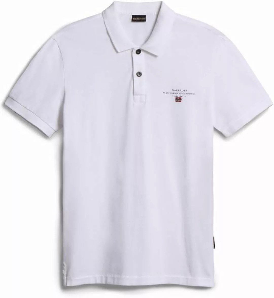 Napapijri Poloshirt Stilvolles Herren Polohemd in Weiß mit Druck & günstig online kaufen