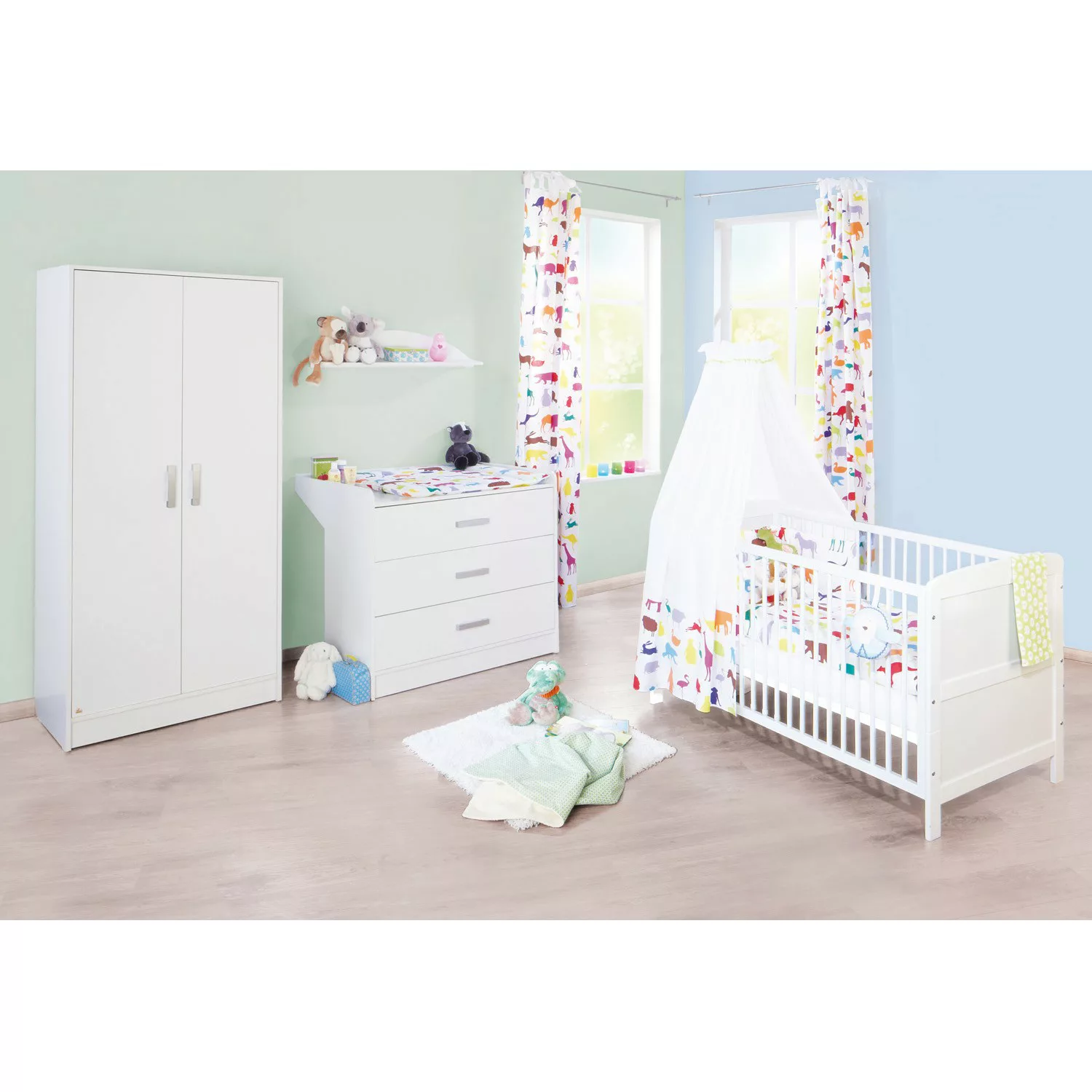 Pinolino® Babyzimmer-Komplettset »Viktoria«, (Set, 3 St., Kinderbett, Schra günstig online kaufen