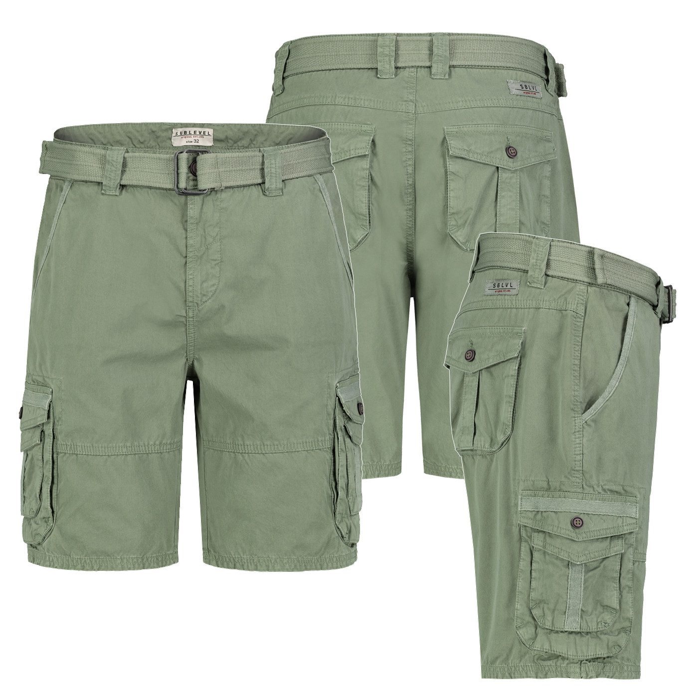 SUBLEVEL Cargoshorts Herren Cargo Shorts kurze günstig online kaufen