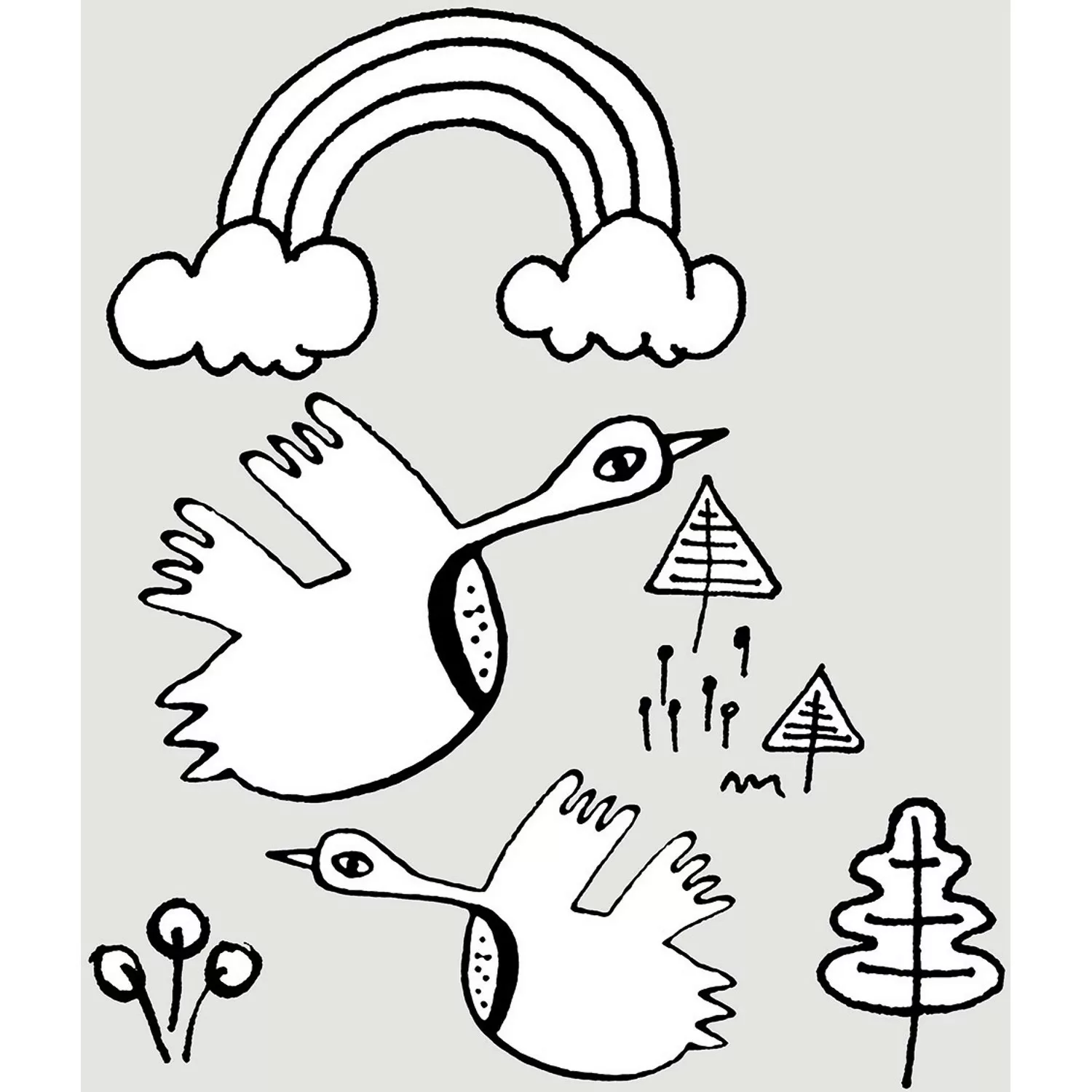 Komar Poster "Scribble Birdy", Tiere, (1 St.), Kinderzimmer, Schlafzimmer, günstig online kaufen