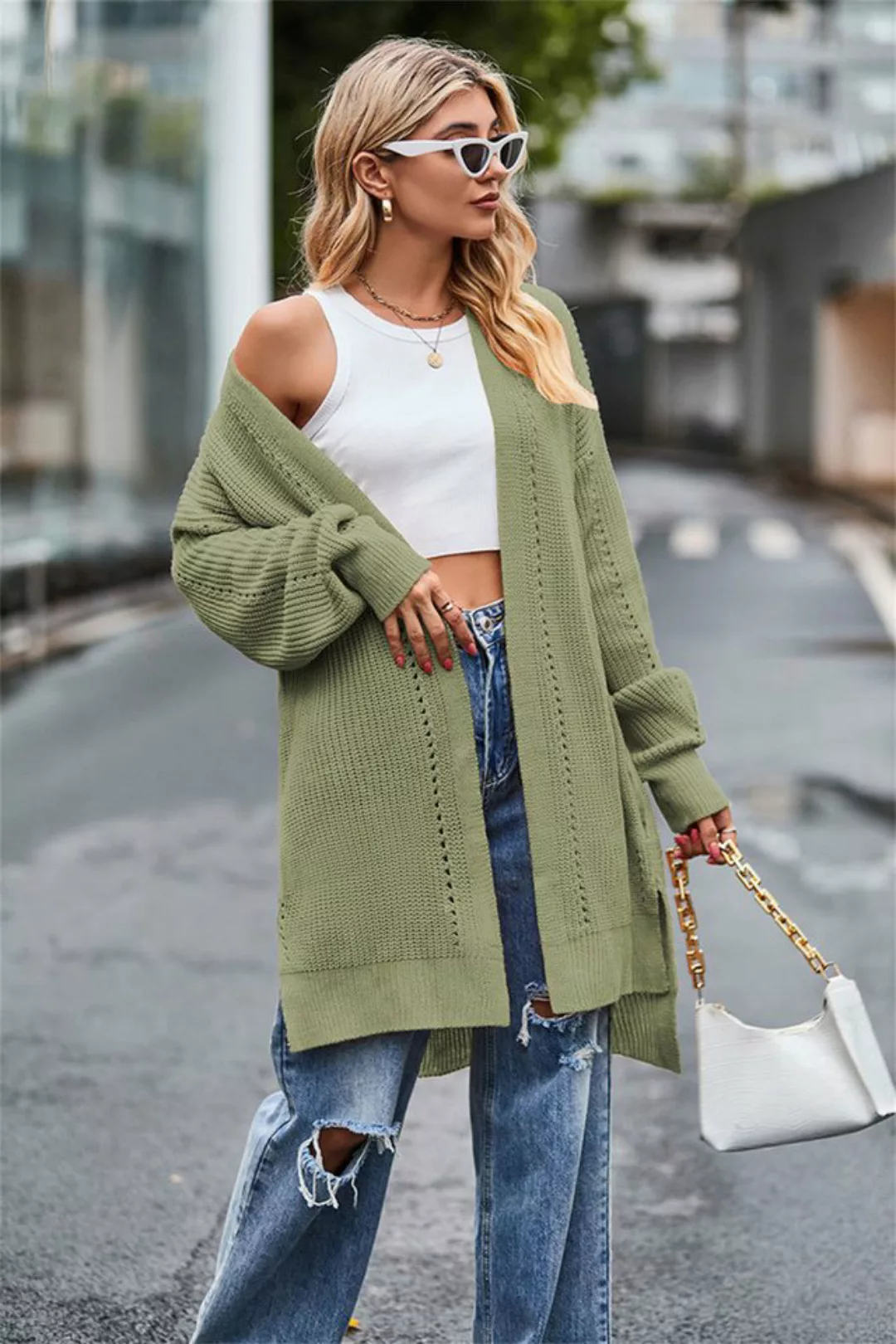 RUZU UG Strickpullover Pullover damen sale pullover damen winter pullover W günstig online kaufen