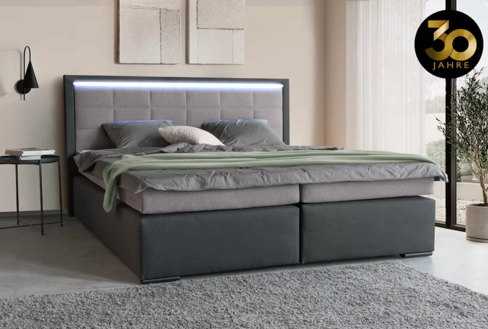 COLLECTION AB Boxspringbett 30 Jahre Jubiläums-Modell Athena, inkl. LED-Lic günstig online kaufen