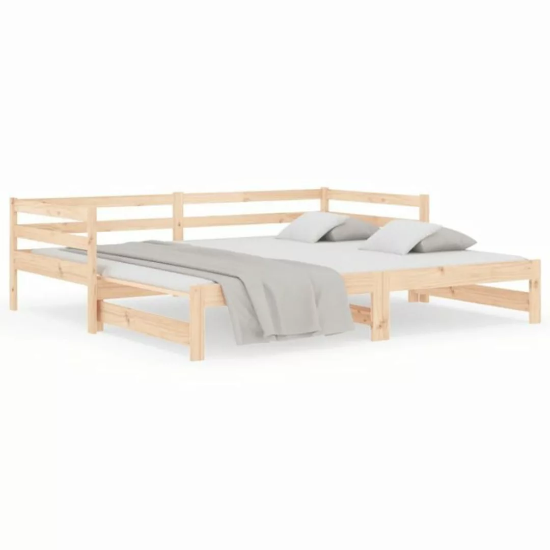 vidaXL Bettgestell Tagesbett Ausziehbar 2x90x190 cm Massivholz Kiefer Bett günstig online kaufen