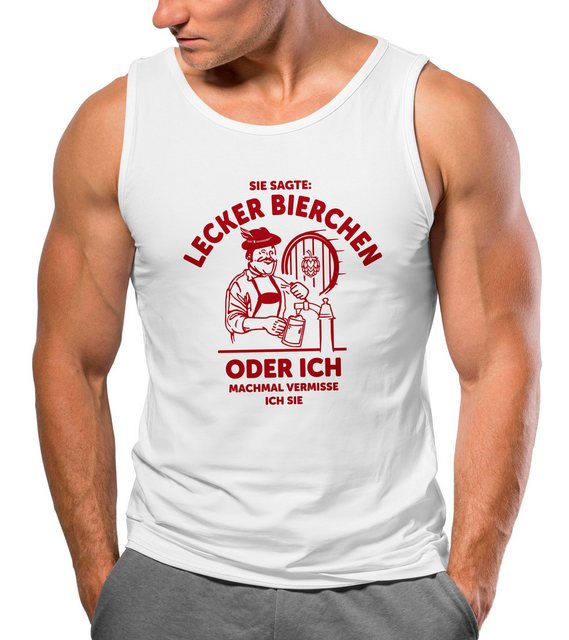 MoonWorks Tanktop Herren Tanktop Shirt Lecker Bierchen Bier Saufen Party Ma günstig online kaufen