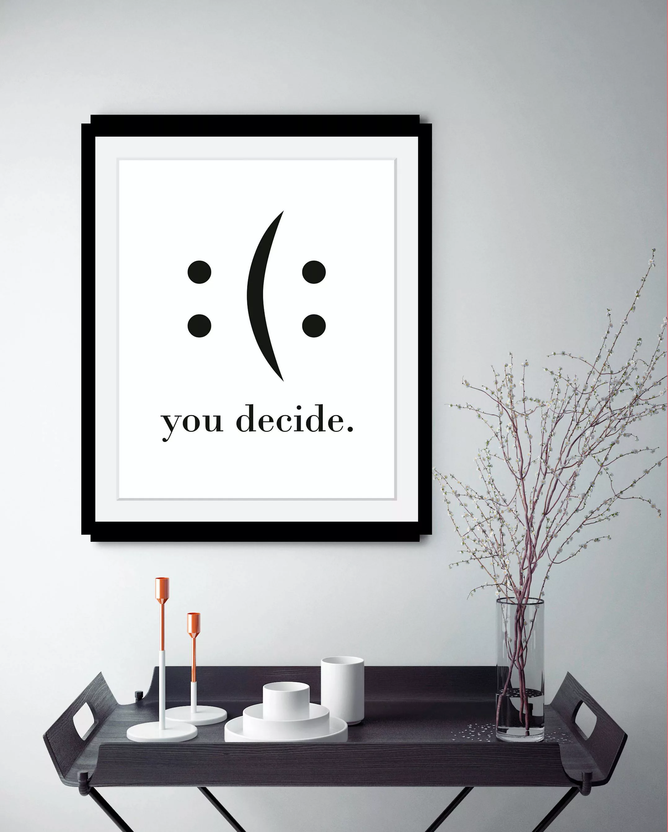 queence Bild "you decide", in 3 Größen, gerahmt günstig online kaufen