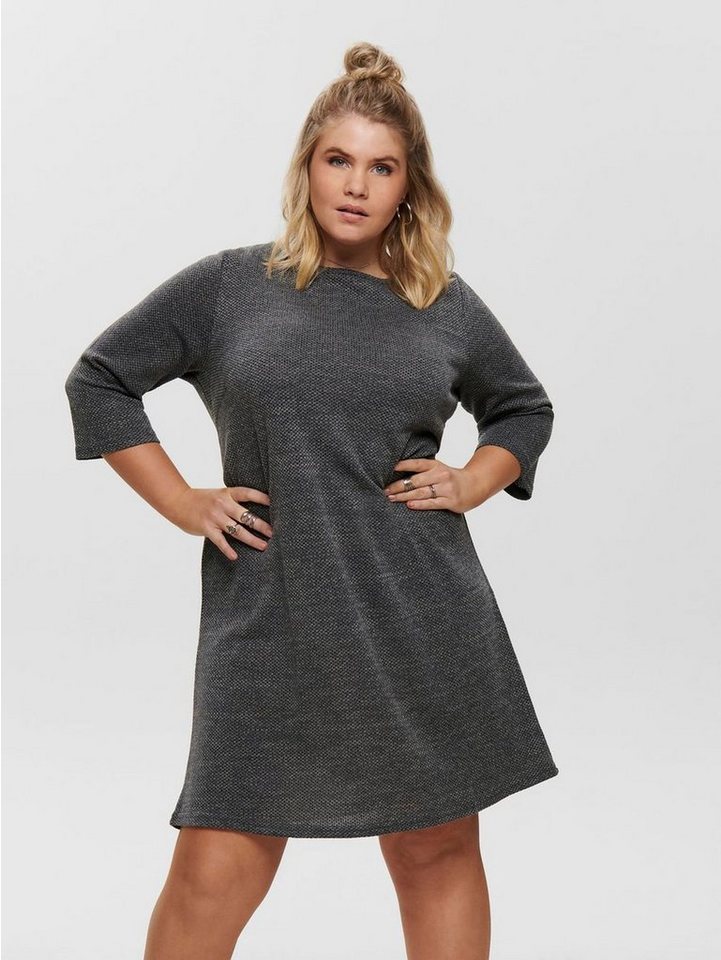 ONLY CARMAKOMA Shirtkleid Mini 3/4 Arm Strickkleid Curvy Plus Size Übergröß günstig online kaufen