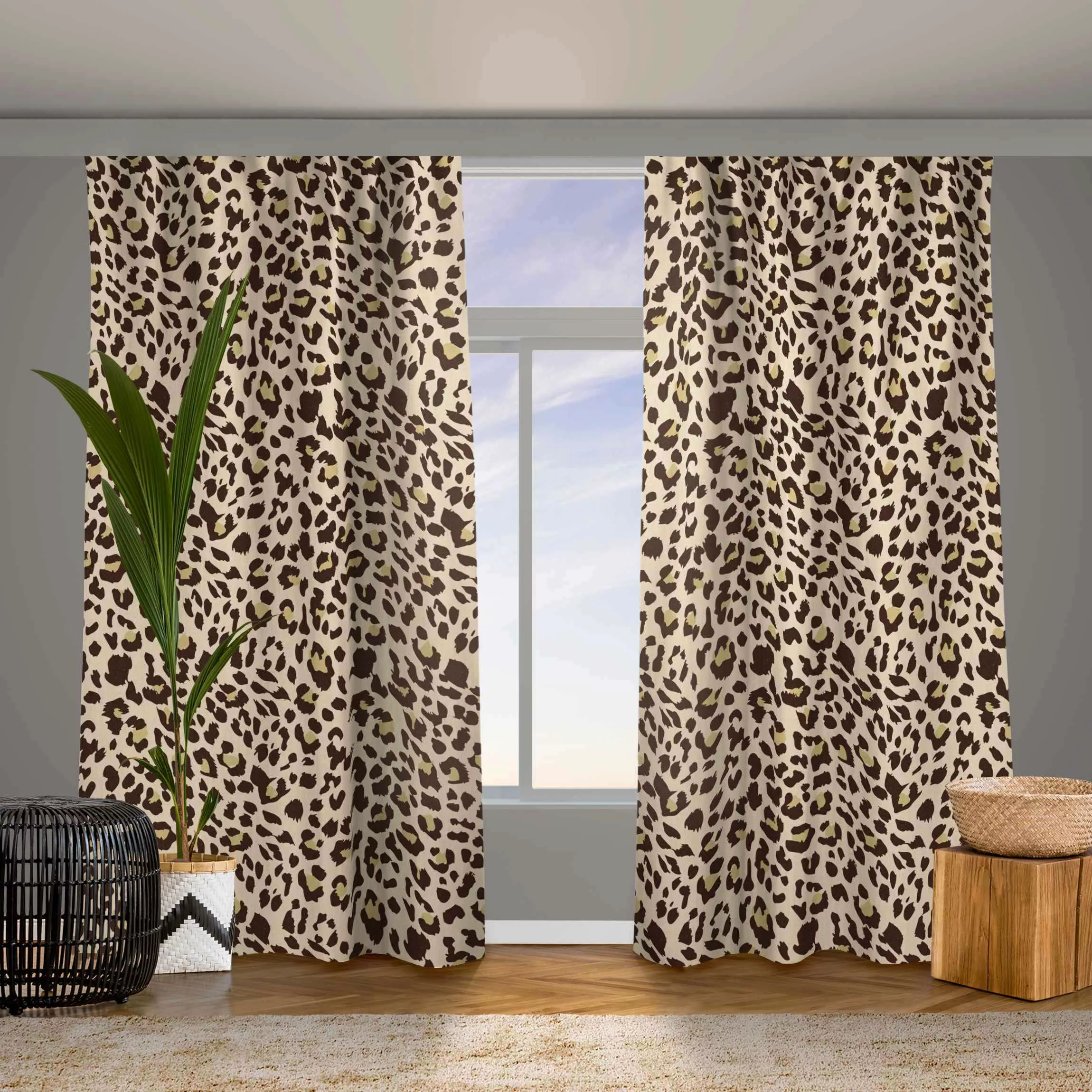 Vorhang Leopard Muster günstig online kaufen