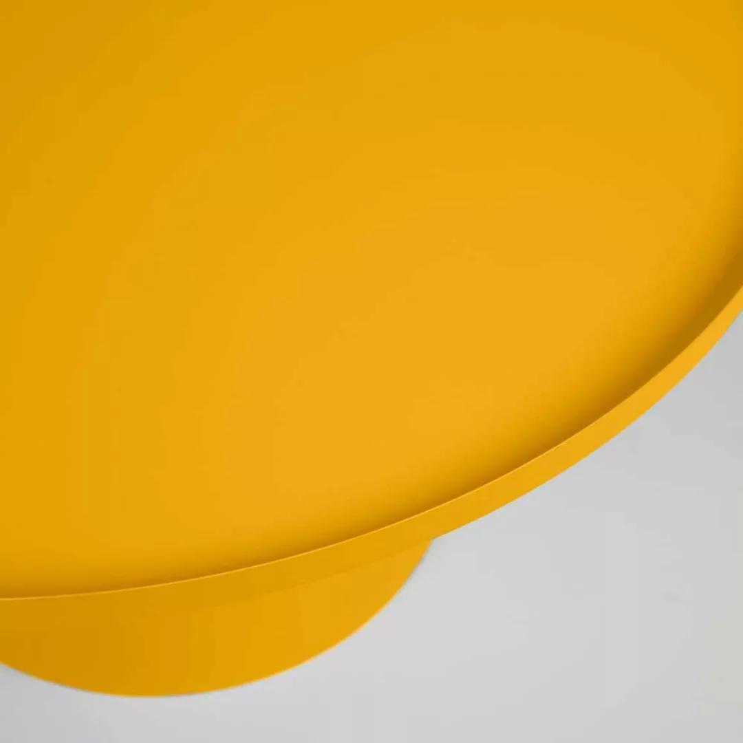 Gelber Wohnzimmer Tisch in modernem Design pulverbeschichtetem Metall günstig online kaufen