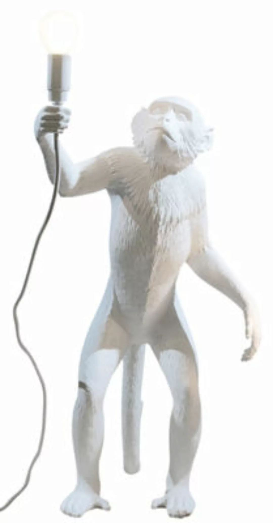 Monkey Standing Tischleuchte / H 54 cm - Seletti - Weiß günstig online kaufen