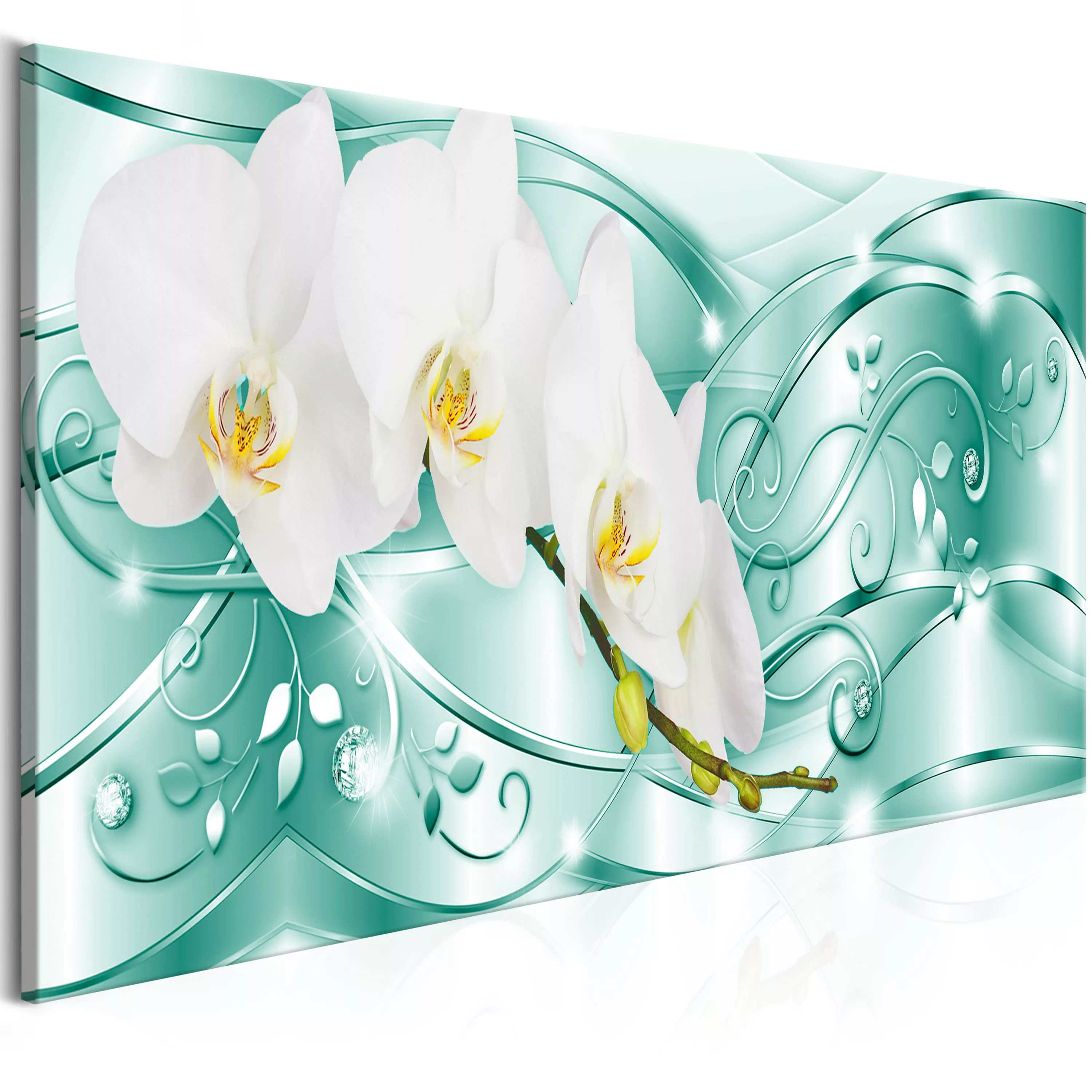 Wandbild - Flowering (1 Part) Narrow Green günstig online kaufen