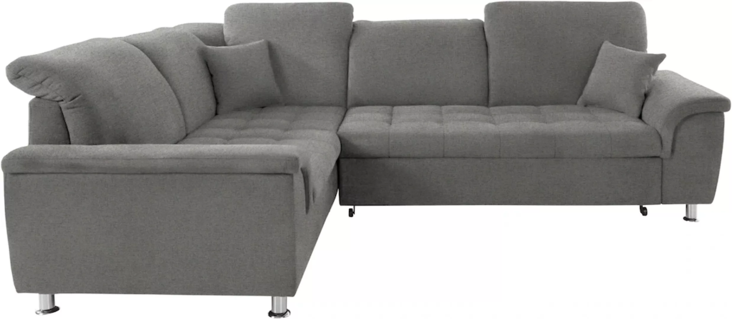 DOMO collection Ecksofa "Franzi L-Form", wahlweise mit Kopfteilverstellung günstig online kaufen