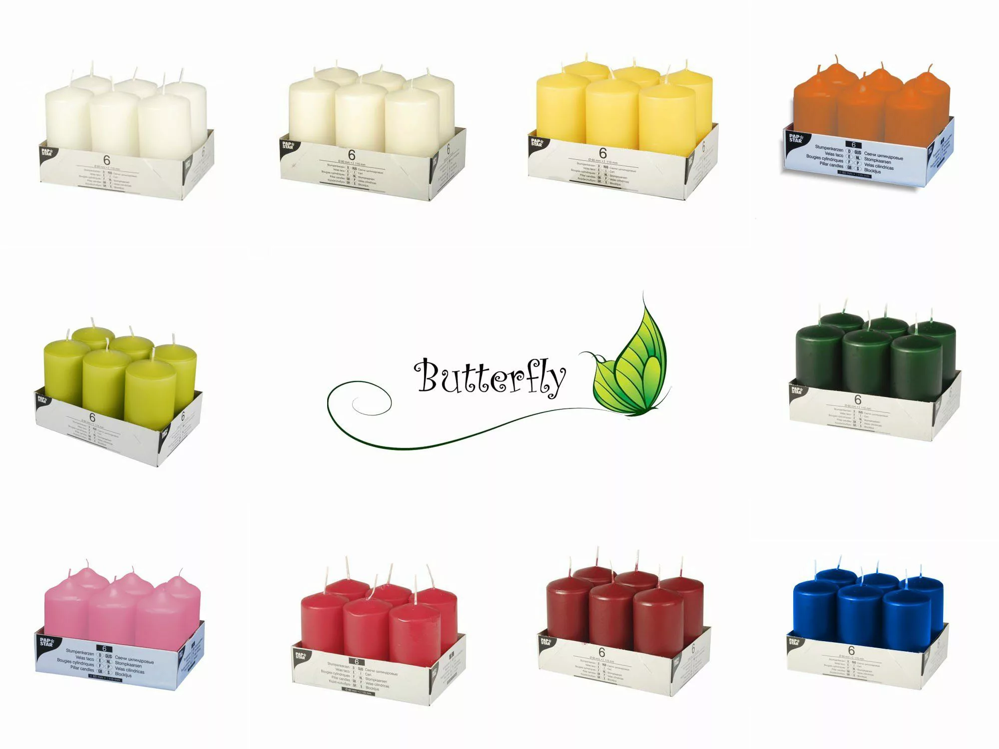 PAPSTAR Stumpenkerze, Stumpenkerzen Ø 60mm / günstig online kaufen