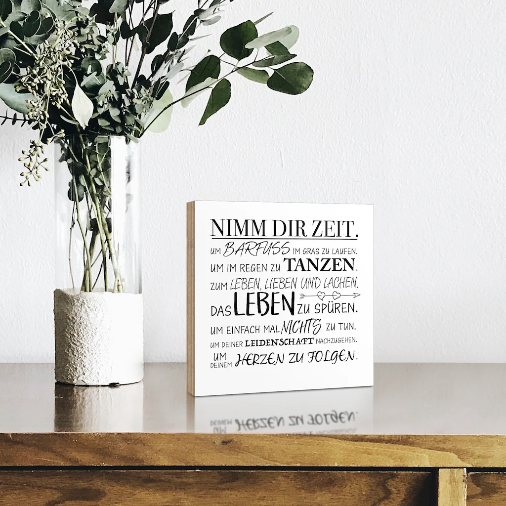 Artland Holzbild "Nimm dir Zeit", Sprüche & Texte, (1 St.) günstig online kaufen