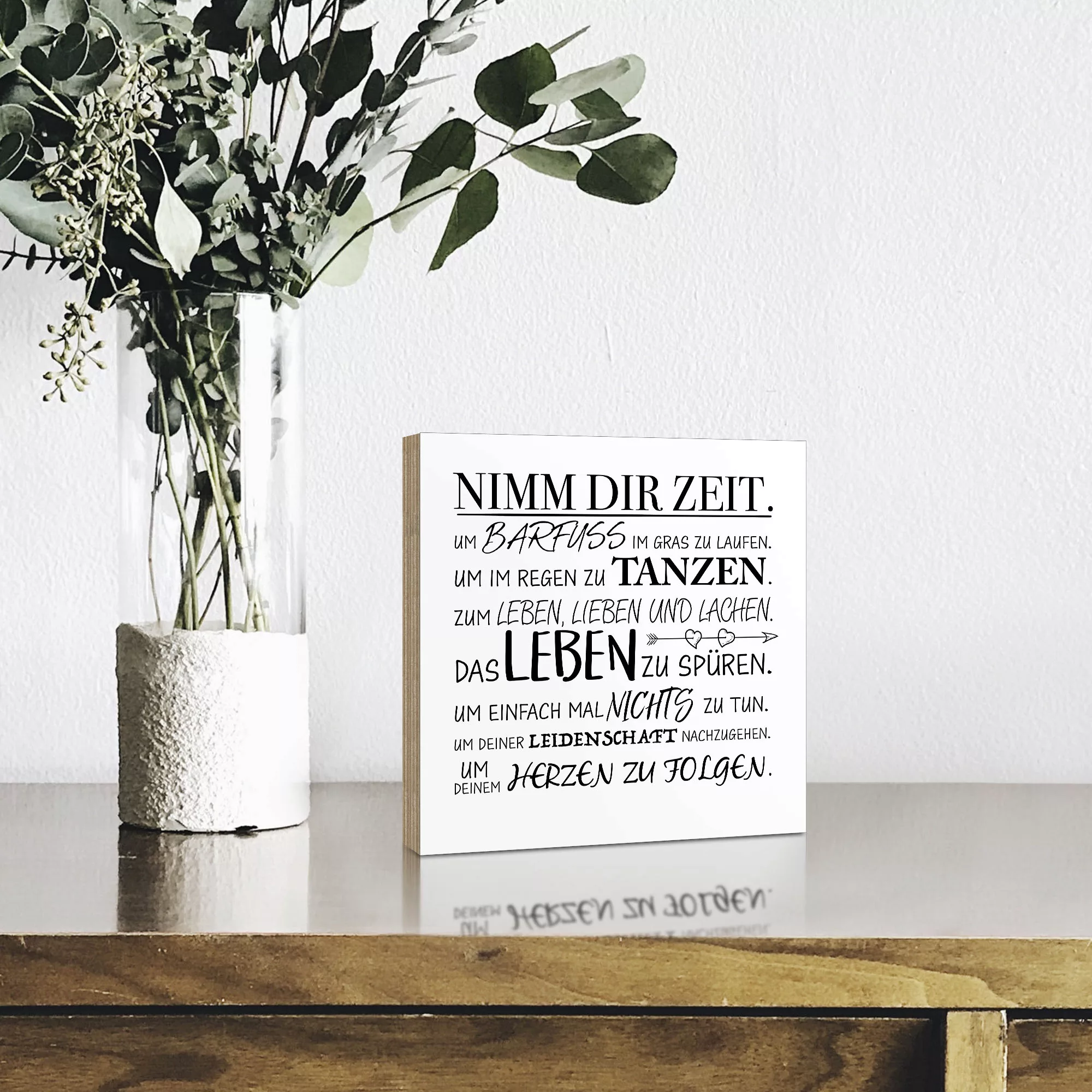 Artland Holzbild "Nimm dir Zeit", Sprüche & Texte, (1 St.) günstig online kaufen