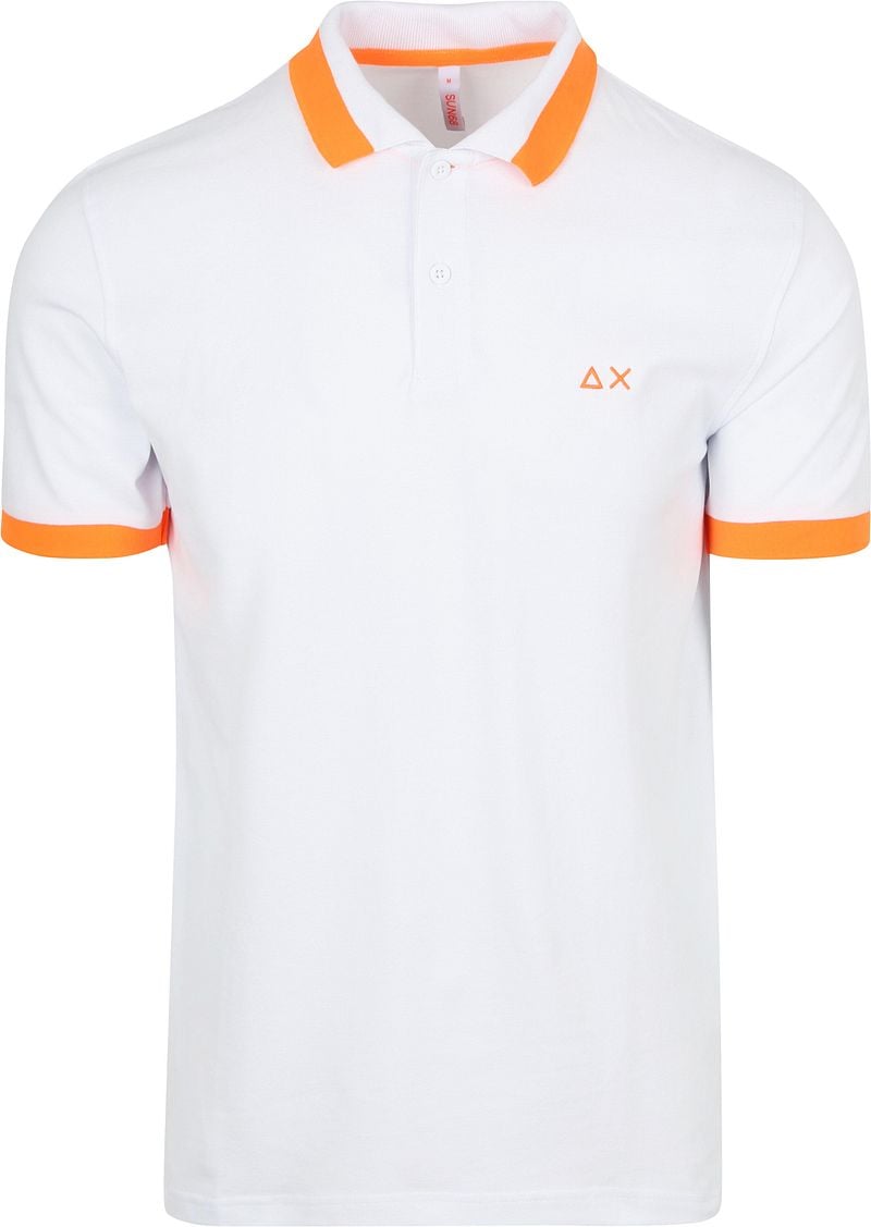 Sun68 Poloshirt Big Stripe Fluo Weiß - Größe XXL günstig online kaufen