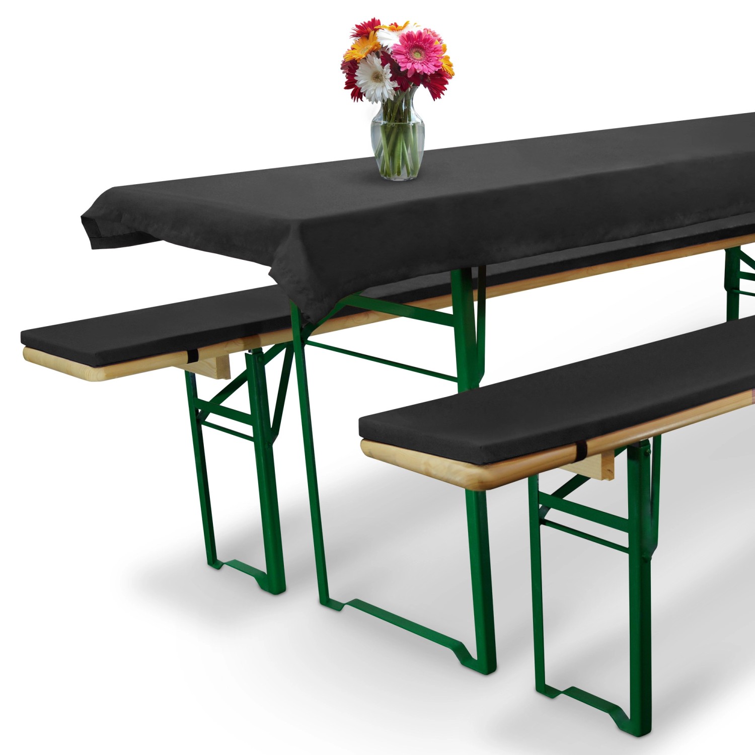 Beautissu Comfort XS Bierbankauflage 50cm Anthrazit 3tlg günstig online kaufen