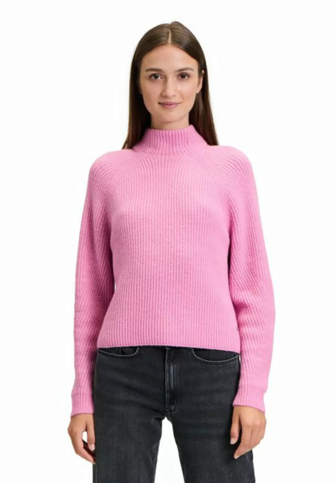 Betty&Co Strickpullover Betty & Co Grobstrick-Pullover mit hohem Kragen (1- günstig online kaufen