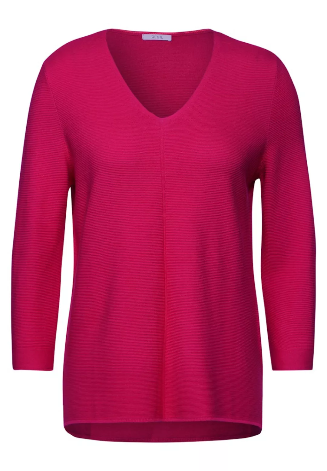 Cecil Wollpullover TOS_Structured V-Neck günstig online kaufen