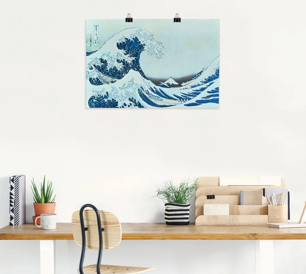 Artland Wandbild »Die grosse Welle von Kanagawa. 1831«, Gewässer, (1 St.), günstig online kaufen