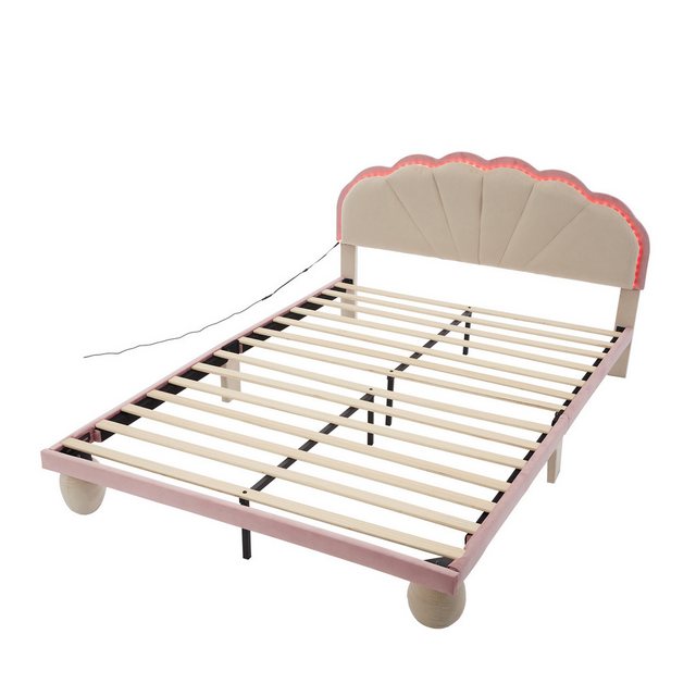 WISHDOR Kinderbett Einzelbett Polsterbett Tagesbett Gästebett, Samt 90x200c günstig online kaufen