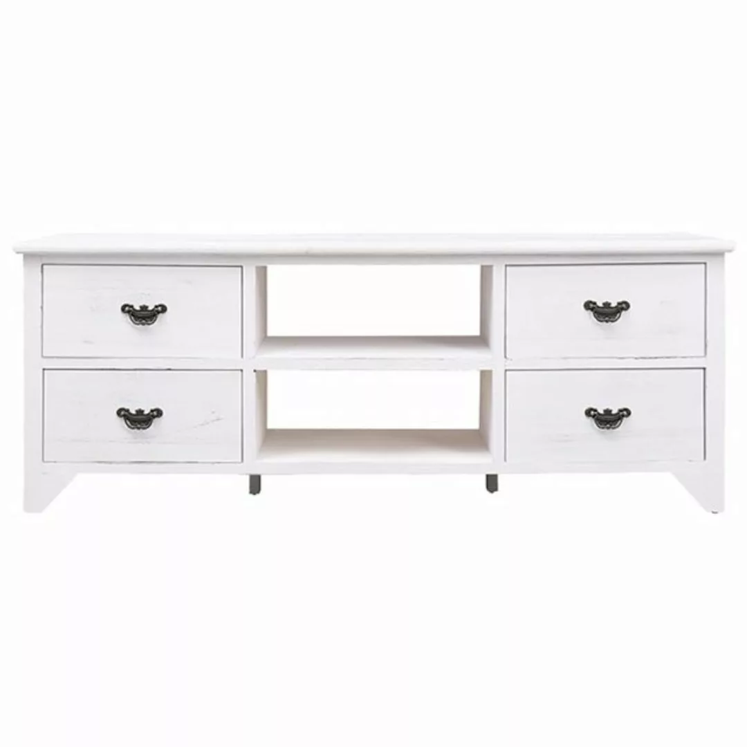 vidaXL TV-Schrank TV-Schrank Antik-Weiß 108x30x40 cm Massivholz Paulownia L günstig online kaufen