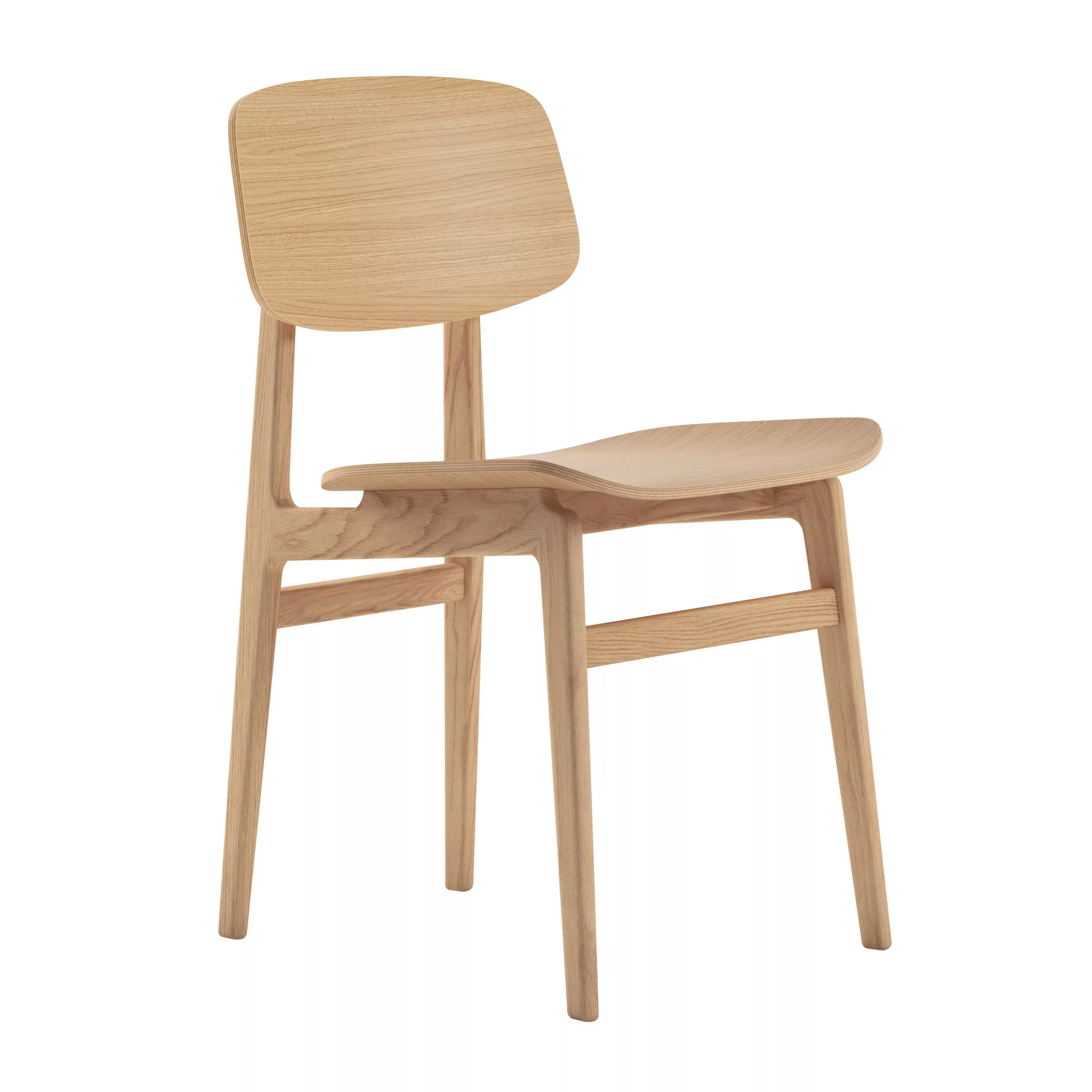 NORR 11 - NY11 Dining Chair - natur/Eiche laminiert furniert/BxHxT 45,5x78x günstig online kaufen